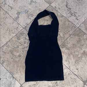 Black halter dress